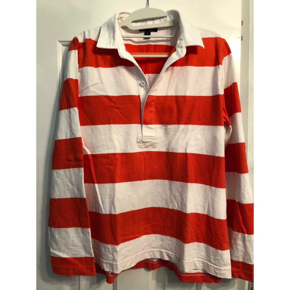 Orange J. Crew Polo, w orange and white stripes!